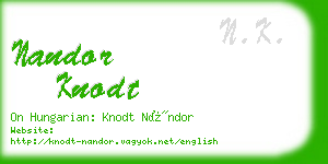 nandor knodt business card